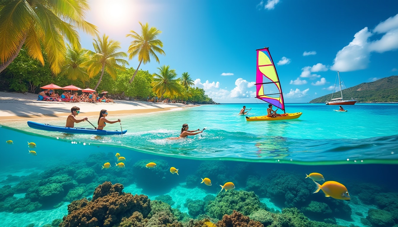 découvrez les meilleures activités nautiques en guadeloupe, de la plongée sous-marine aux balades en kayak, en passant par la planche à voile et les excursions en bateau. plongez dans les eaux cristallines et explorez les merveilles marines de cet archipel tropical.